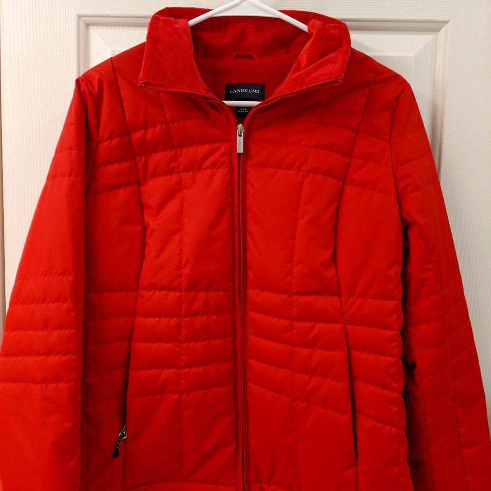 LandsEnd Small Quilted Jacket Rosy Pink